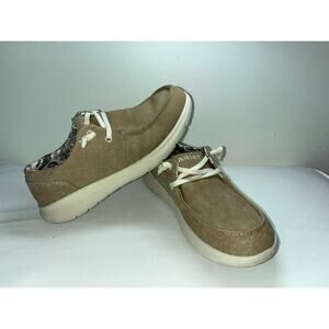 Ariat Hilo Washed Tan Canvas Shoes Womens 8 8B
